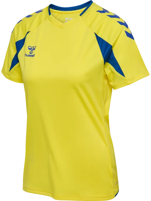 hmlCORE 2.0 JERSEY S/S WOMAN - BLAZING YELLOW/TRUE BLUE