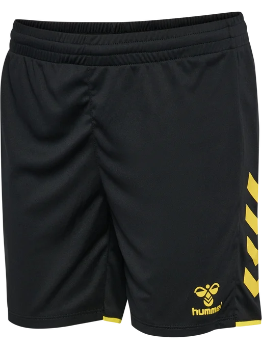 hmlCORE 2.0 SHORTS WOMAN - BLACK/BLAZING YELLOW