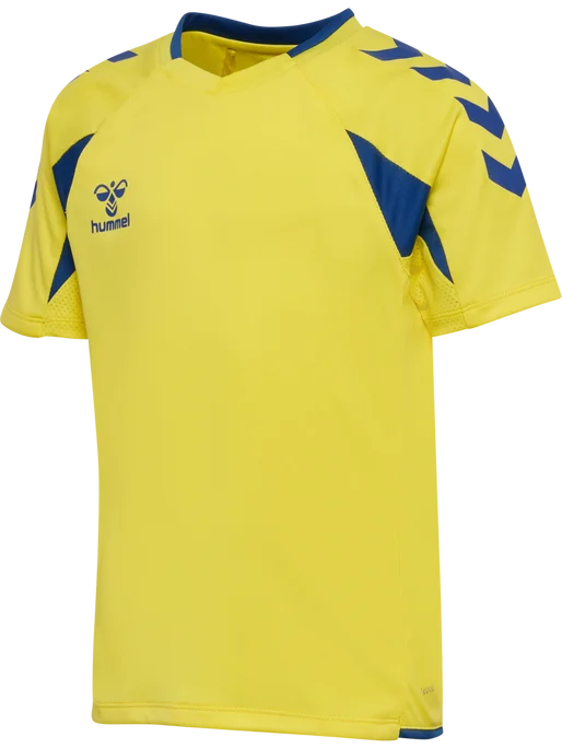 hmlCORE 2.0 JERSEY S/S KIDS - BLAZING YELLOW/TRUE BLUE