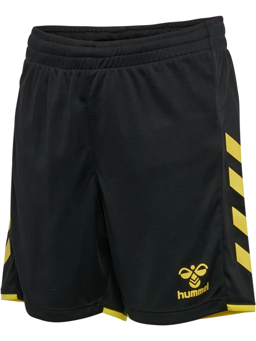 hmlCORE 2.0 SHORTS KIDS - BLACK/BLAZING YELLOW