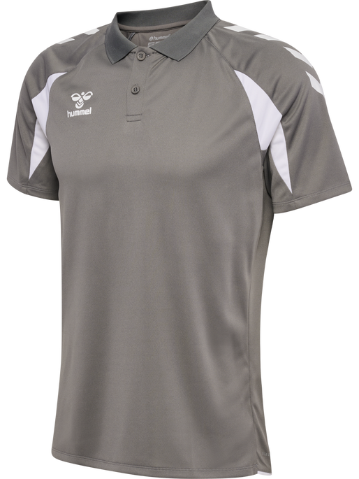 hmlCORE 2.0 POLO - coupe unisexe - STEEL GRAY/WHITE