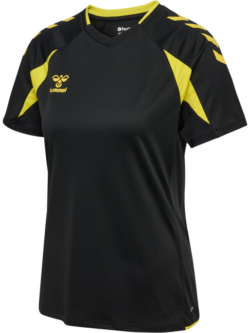 hmlCORE 2.0 JERSEY S/S WOMAN - BLACK/BLAZING YELLOW
