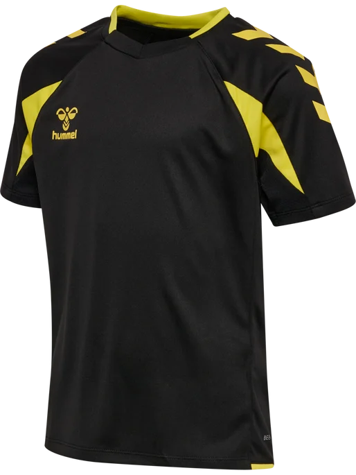 hmlCORE 2.0 JERSEY S/S KIDS - BLACK/BLAZING YELLOW