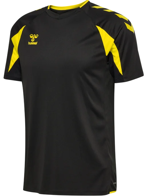 hmlCORE 2.0 JERSEY S/S - BLACK/BLAZING YELLOW