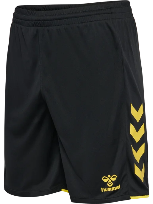 hmlCORE 2.0 SHORTS - BLACK/BLAZING YELLOW